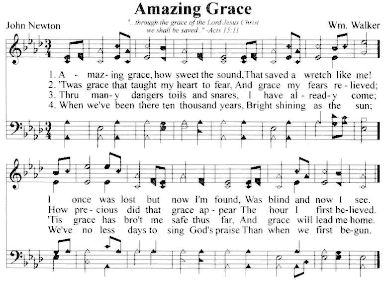 Amazing Grace Music Sheet