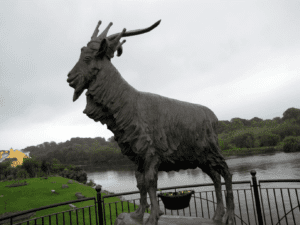 A statue of King Puck in Kerry, Ireland