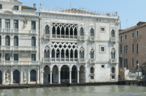 The exterior of Ca’ d’Oro taken from the river in Venice