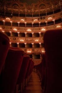 The interior Teatro La Fenice  in Venice