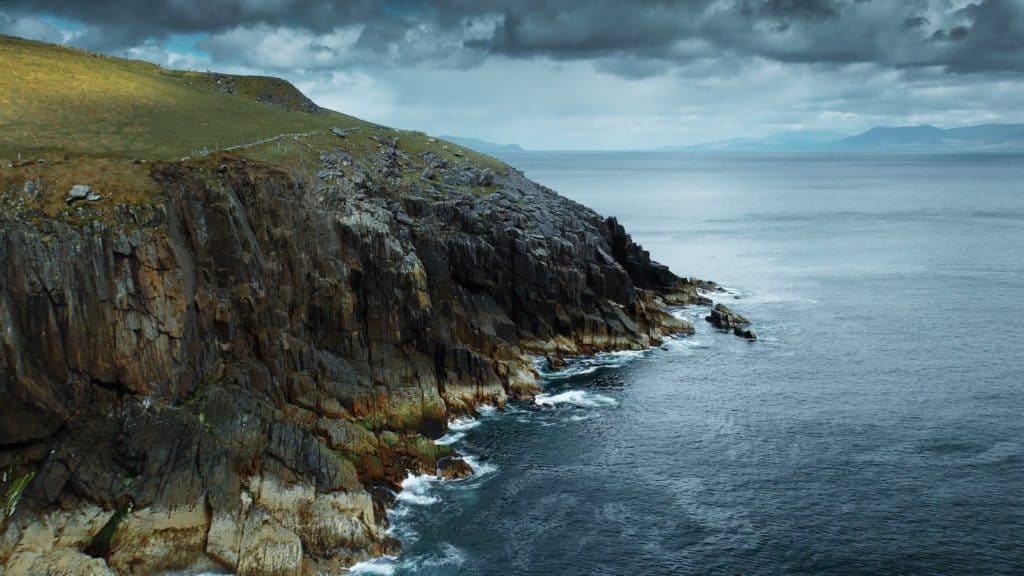 Breathtaking view of the cliffs in the Dingle Peninsula