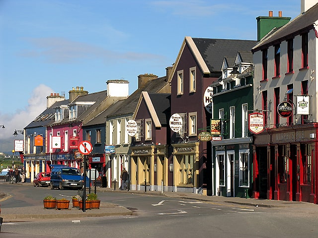 Dingle Town Center in the Dingle Peninsula County Kerry Ireland