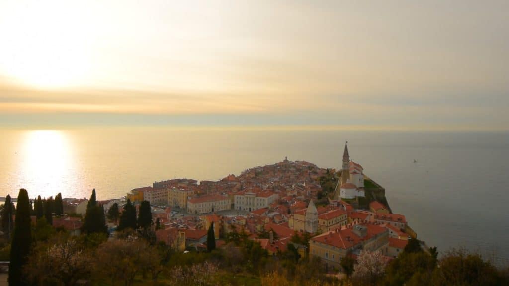 A view over Piran with the sea in the back - The Slovenian Coast
