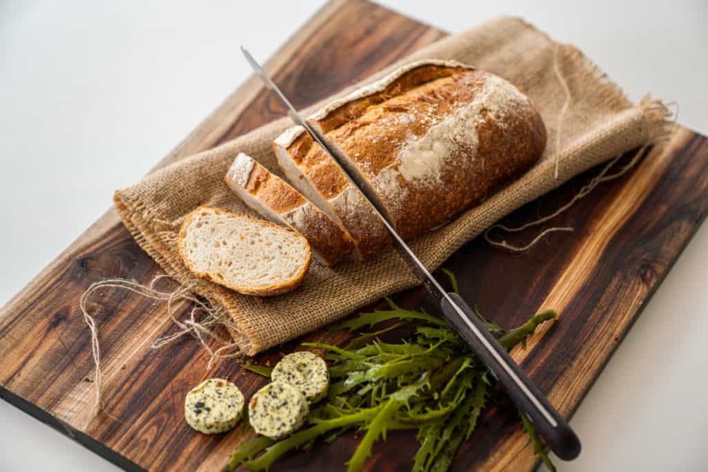 French Bread with seaweed butter