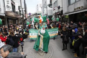 A man dressed as the patron saint of Ireland leads a St. Patricks Day parade in Yokohamas Motomachi district in 2018 COURTESY OF HIDEKI MIMURA2 Since the 17th century, St. Patrick’s Day has been a huge holiday for Ireland, and eventually, the world. Today, it seems that all of the countries have their unique way to go green in celebration of Ireland’s national holiday. Travel around the world with us as we look at how 7 different countries honour St. Patrick.