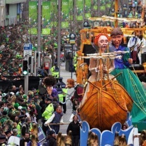 A photo of the floats in a St. Patricks Day parade in Ireland2 Since the 17th century, St. Patrick’s Day has been a huge holiday for Ireland, and eventually, the world. Today, it seems that all of the countries have their unique way to go green in celebration of Ireland’s national holiday. Travel around the world with us as we look at how 7 different countries honour St. Patrick.