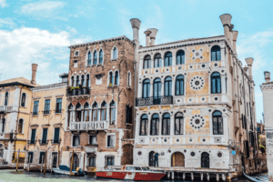  the exterior ofDario Palace located on the banks of Venice, Italy =