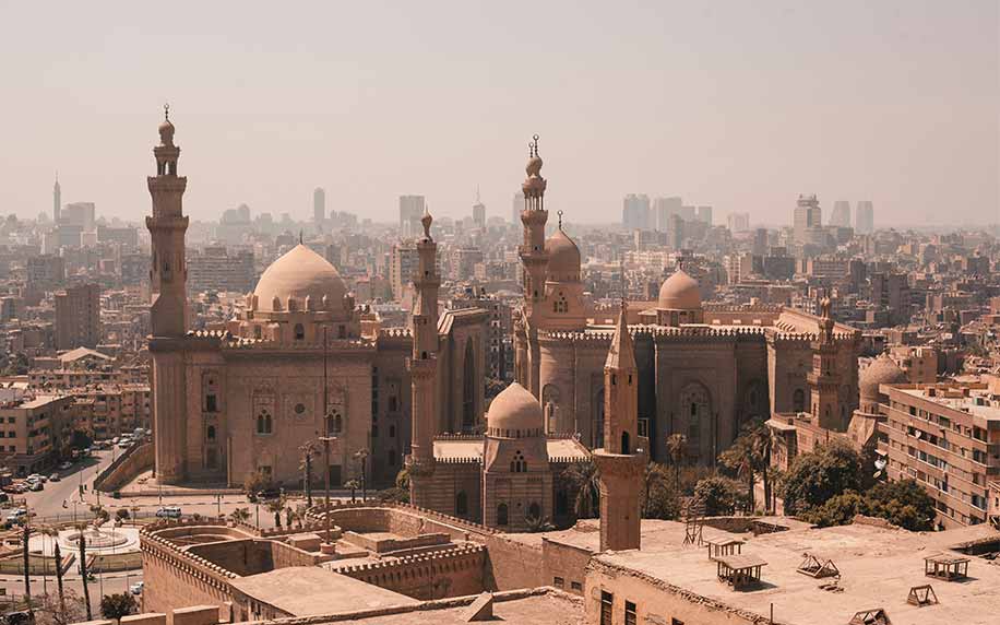 a shot of the cairo of skyline highlighting the citadel of Cairo