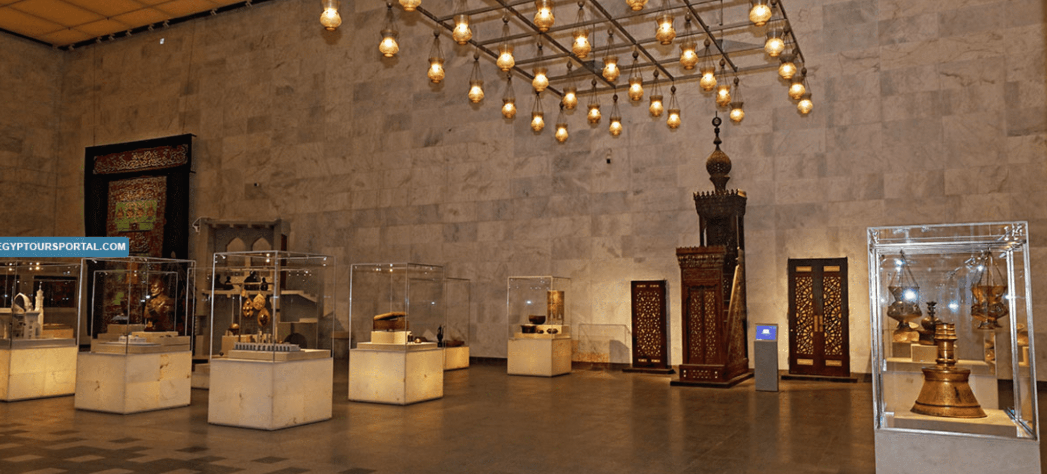 Internal image of the National Museum of Egyptian Civilization who hosts the Golden Royal Mummy Parade