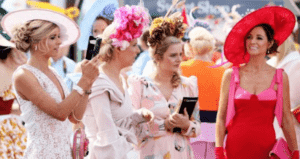 Ladies all dressed up at the Galway Races