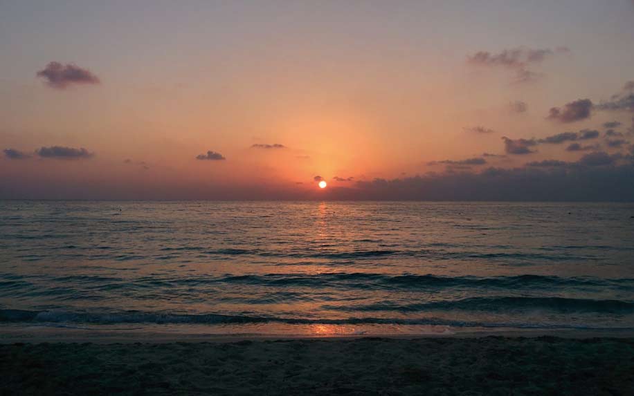 Al Arish sunset over sea