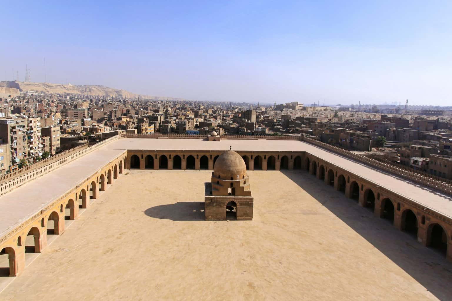 Ibn Tulun Mosque min scaled The oldest section or district in Cairo is described by many names, either Old Cairo, Islamic Cairo, Cairo of Al-Muizz, Historic Cairo, or Medieval Cairo, it mainly refers to the historical areas of Cairo, which existed before the modern expansion of the city during the 19th and 20th centuries, especially the central parts around the old walled city and the Cairo Citadel. 