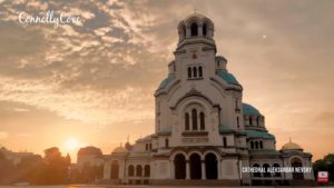 Sunrise at Aleksandar Nevsky Cathedral in Sofia