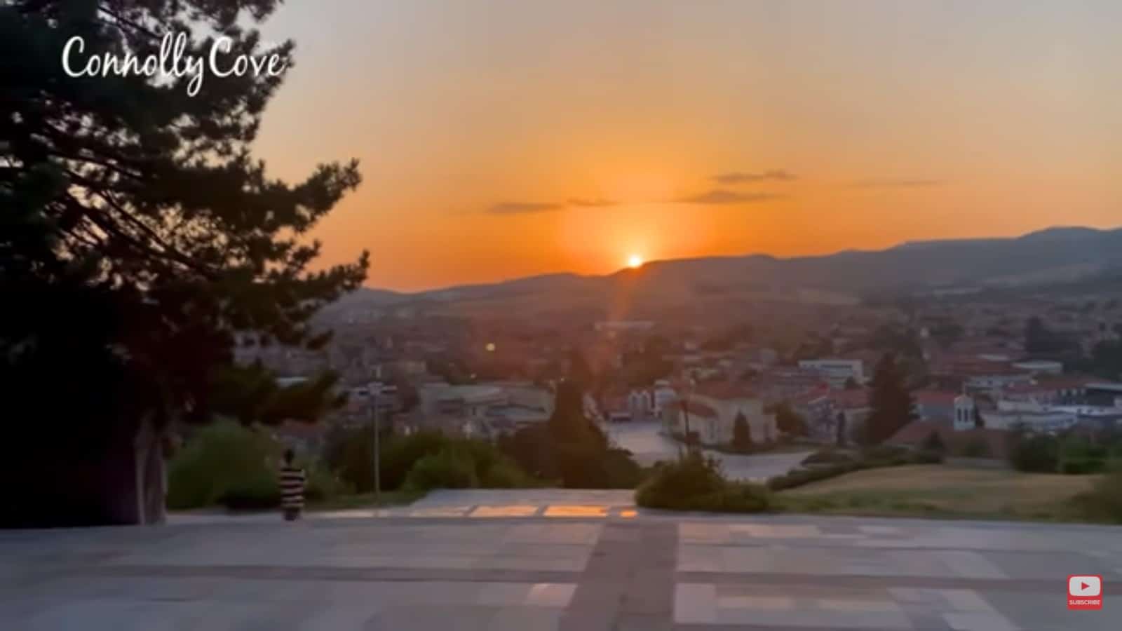 Sunrise at the Apriltsi Memorial Complex in Panagyurishte, Bulgaria