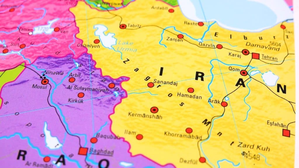 Iran on the Map (West Asia Region)