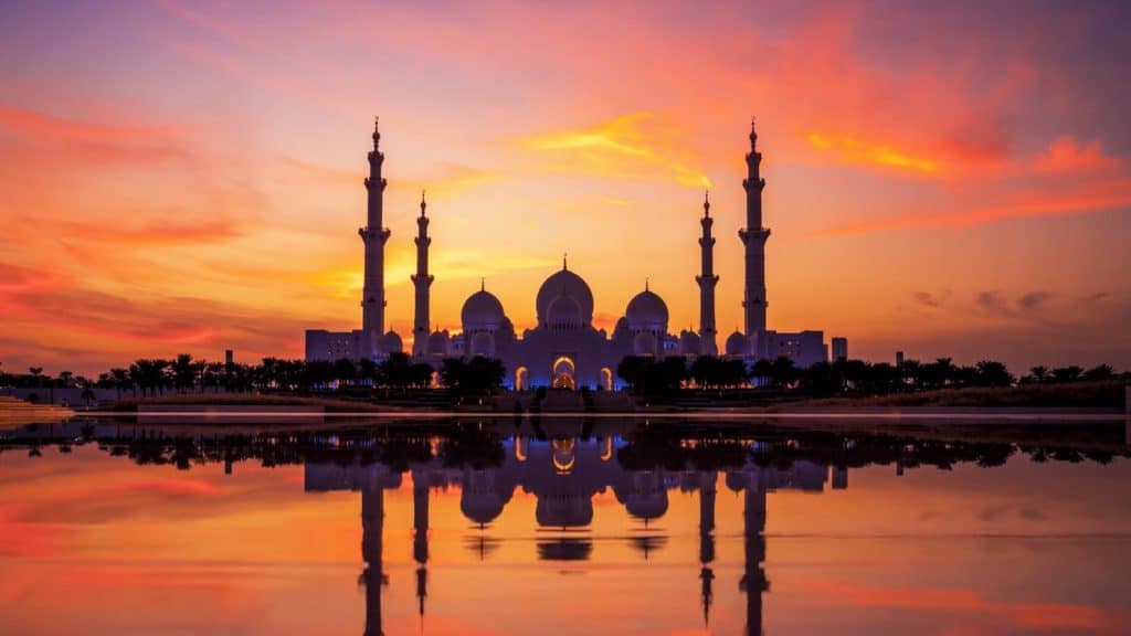 Sunset over Sheikh Zayed Mosque in Abu Dhabi Have you ever heard about Arabian nights? You know when you’re in the middle of the desert, sitting comfortably in a tent beneath the stars. You’re surrounded by your friends or sometimes complete strangers under the star-studded blanket that is the sky. These magical nights and safaris are some of the enchanting destinations these Arab Asian Countries can offer you.