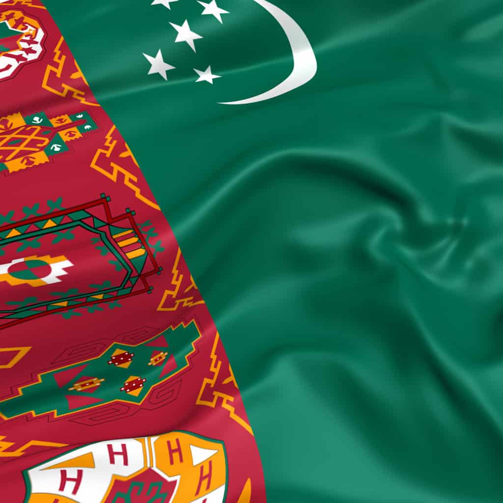 Turkmenistan Flag (Central Asia)