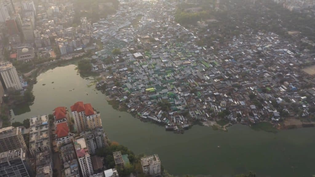 View over Dhaka in Bangladesh (South Asia Region)