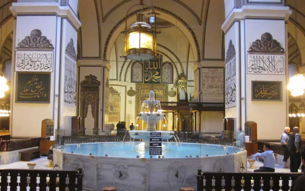 Water fountain inside Ulu Camii in Bursa