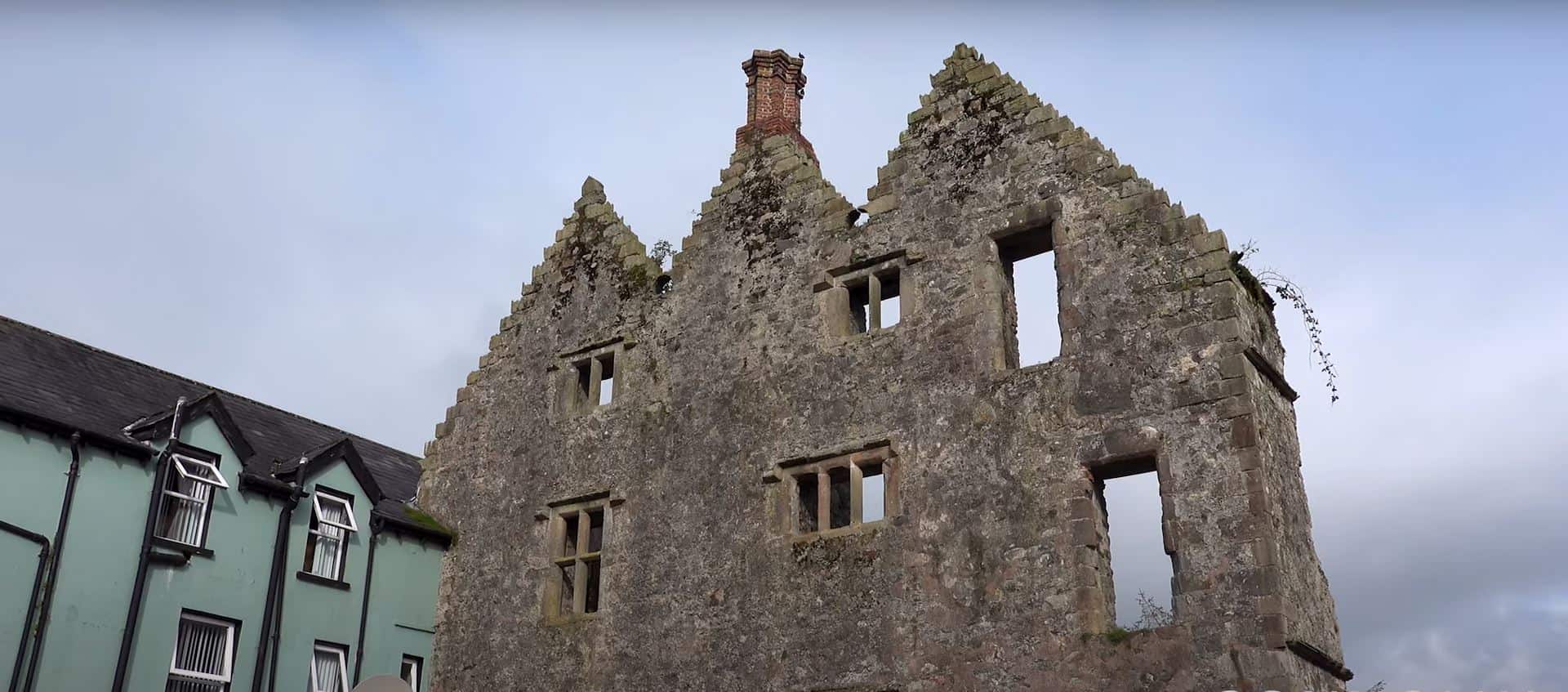 An impressive ancient castle , Newtonstewart Town, Northern Ireland