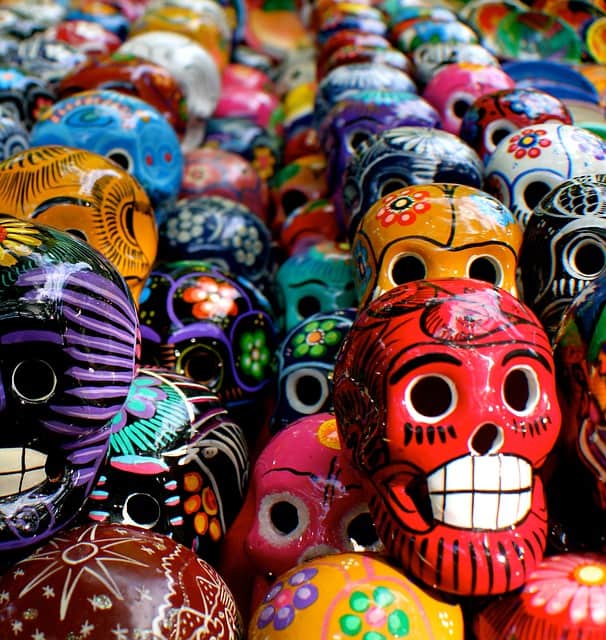 Mexico, Colorful Skulls