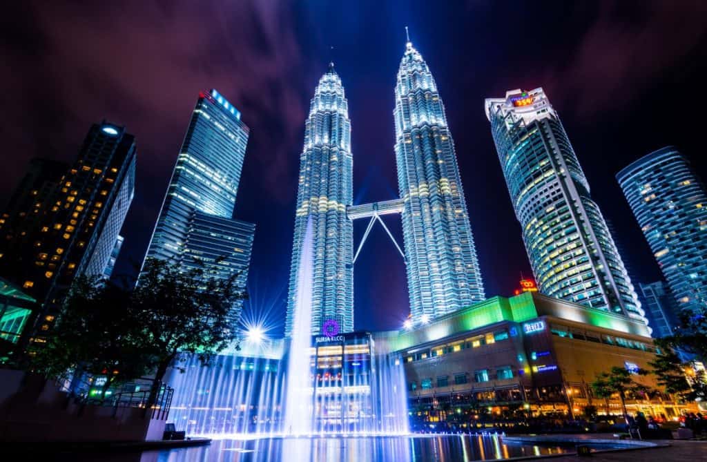 Suria KLCC and Petronas Twin Towers in Kuala Lumpur City Centre (KLCC)