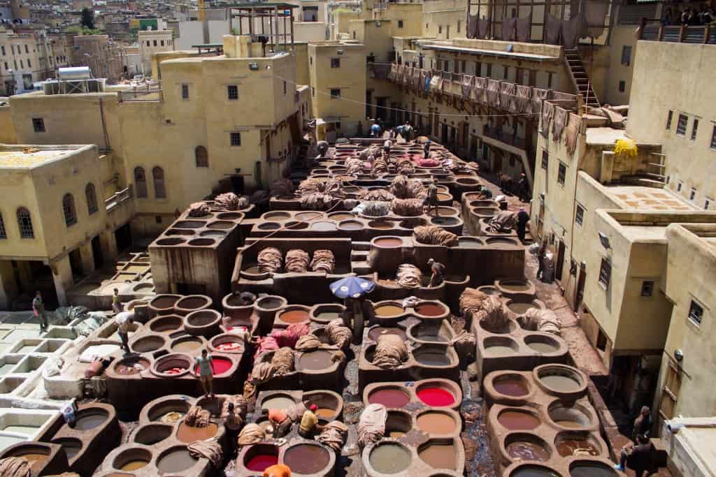 The main spot in Fez, tanneries, Morocco, Pixabay 