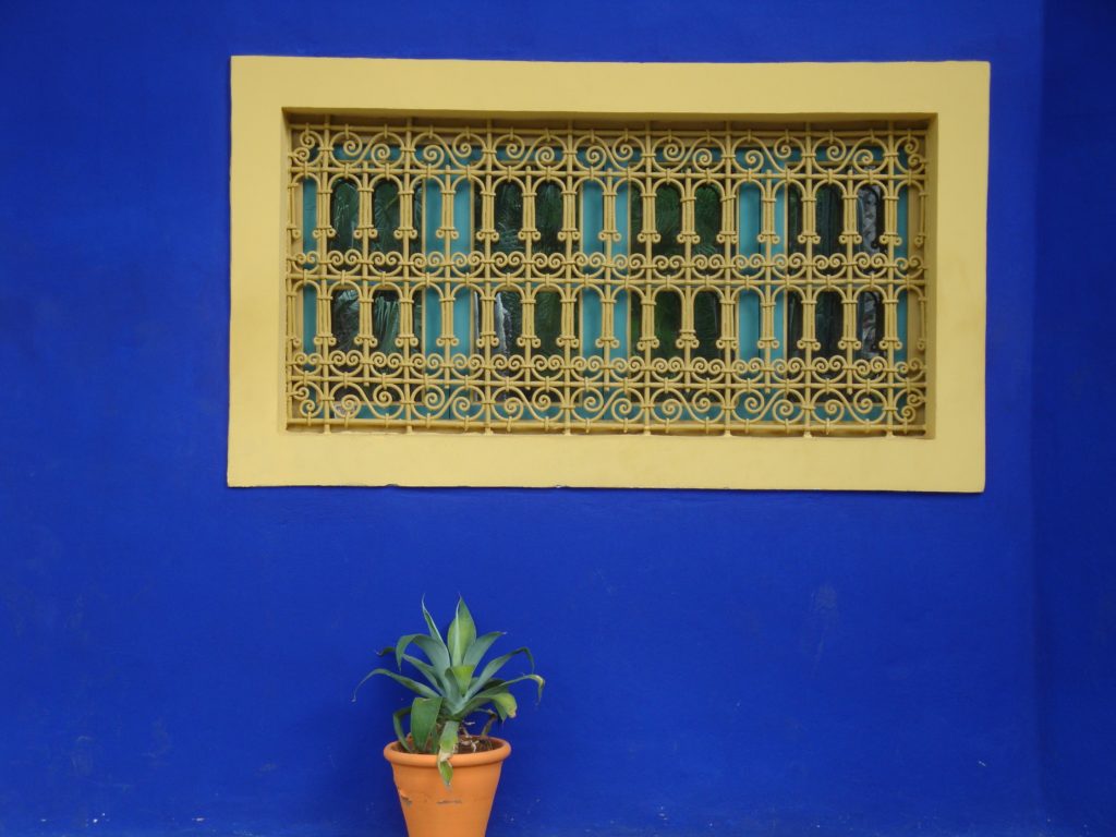 A blue side of  Jardin Majorelle, Marrakesh, Morocco, Pxhere