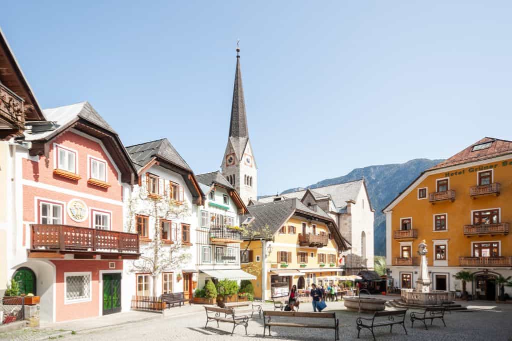 Hallstatt, Austria, amazing lodgings and vibrant houses