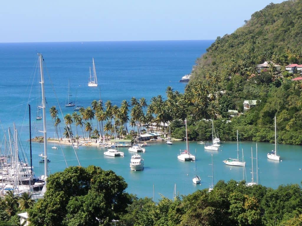 St. Lucia, Island, Sea, Boats
