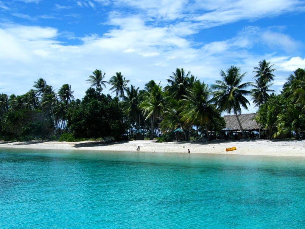 The Marshall Islands , Palm trees, beach
