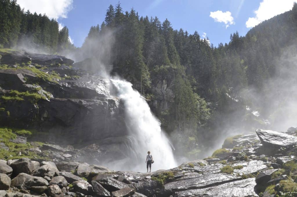 Krimml Waterfalls, Austria with scenic views and landscapes 