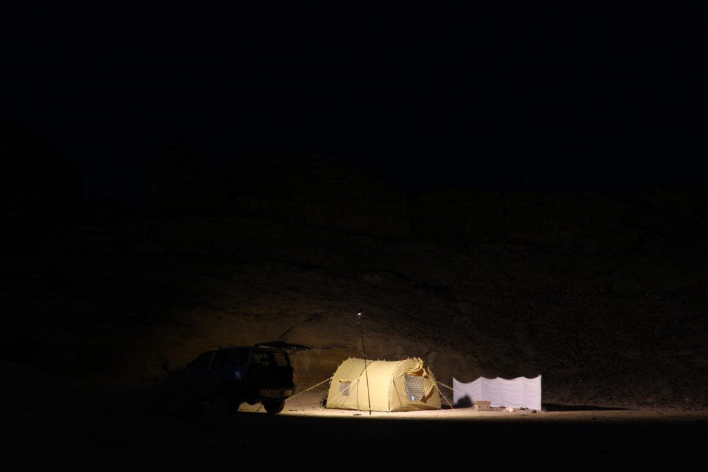 Night camping at Al Ula, Saudi Arabia