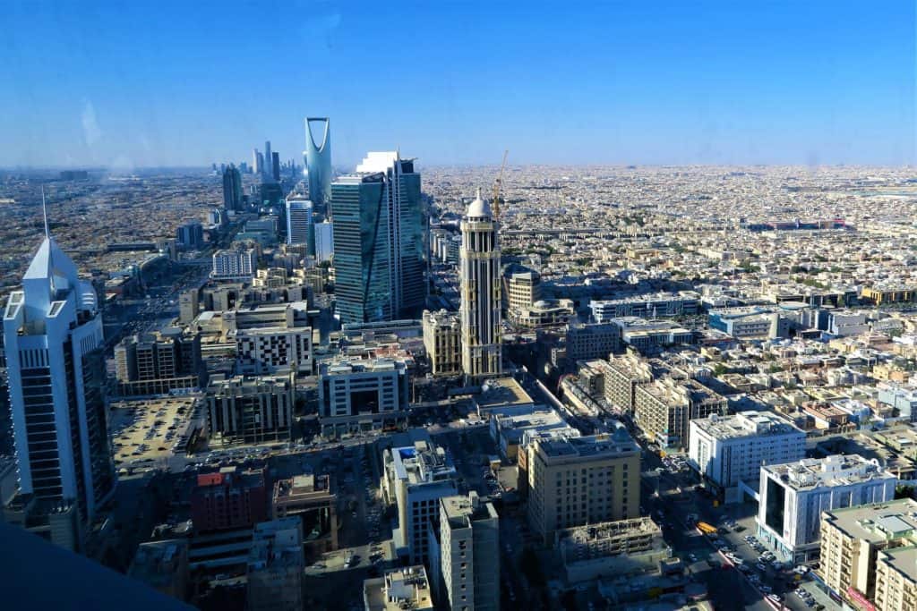 An aerial view over Riyadh