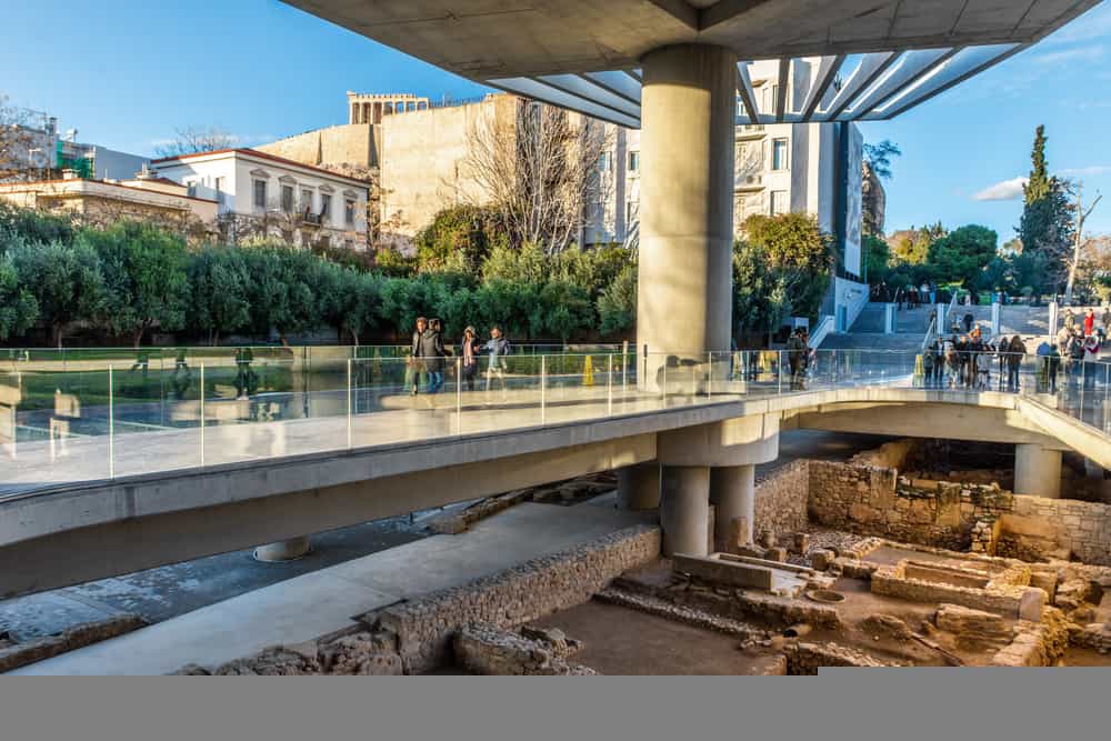 The archeological site beneath the New Acropolis Museum