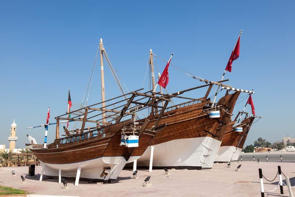 Traditional Dhow outside the museum