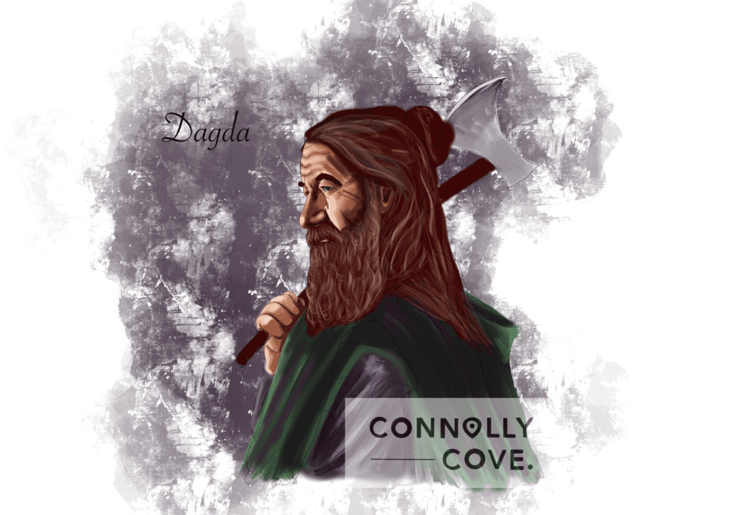 Dagda Thuatha de Danann Connolly Cove Irish Mythology is broken up into four cycles, to help divide the expansive mythos into distinctive periods: