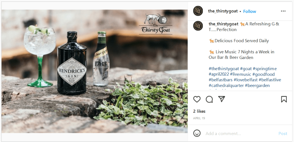 thirsty goat gin serves belfast Belfast is full of great gin and gin distitleries but what are the best gin bars in Belfast, where do you go to find the perfect serve for your gin in Belfast?