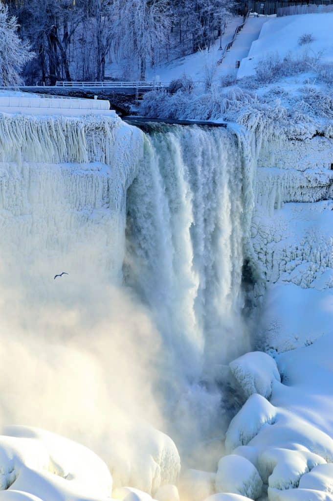 Facts about Niagara Falls - Bridal Veil Falls in Winter
