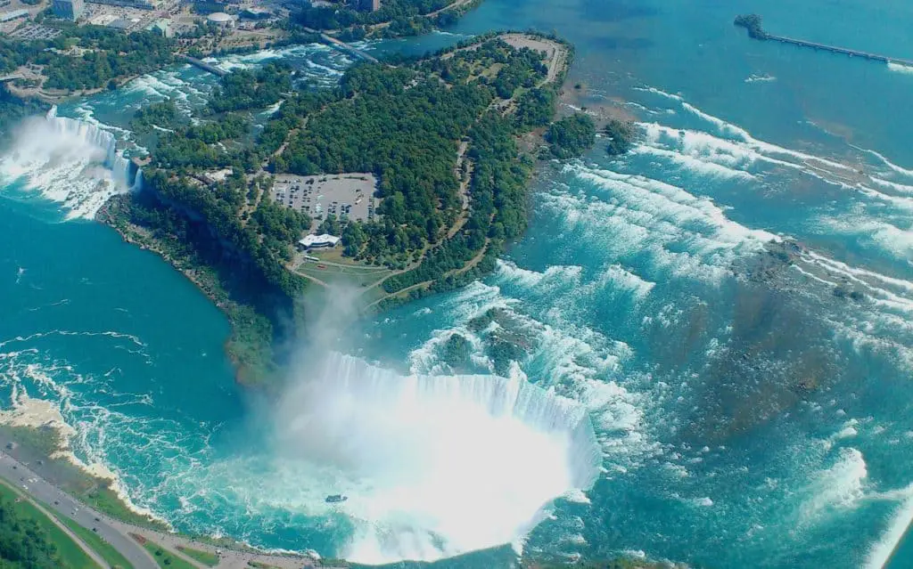 Facts about Niagara Falls - Niagara Falls, Canada and US from Above