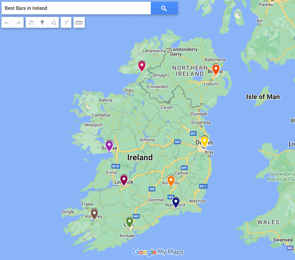 best bars in ireland map Ireland has a thriving pub culture as part of our friendly village feel. There are so many fantastic places to enjoy a pint on this green isle so this article is aiming to help you pick. This list uses both Google reviews and TripAdvisor scores to find the best bars in Ireland.