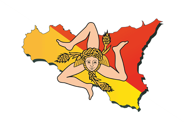 Things to do in Sicily - Sicily's Flag