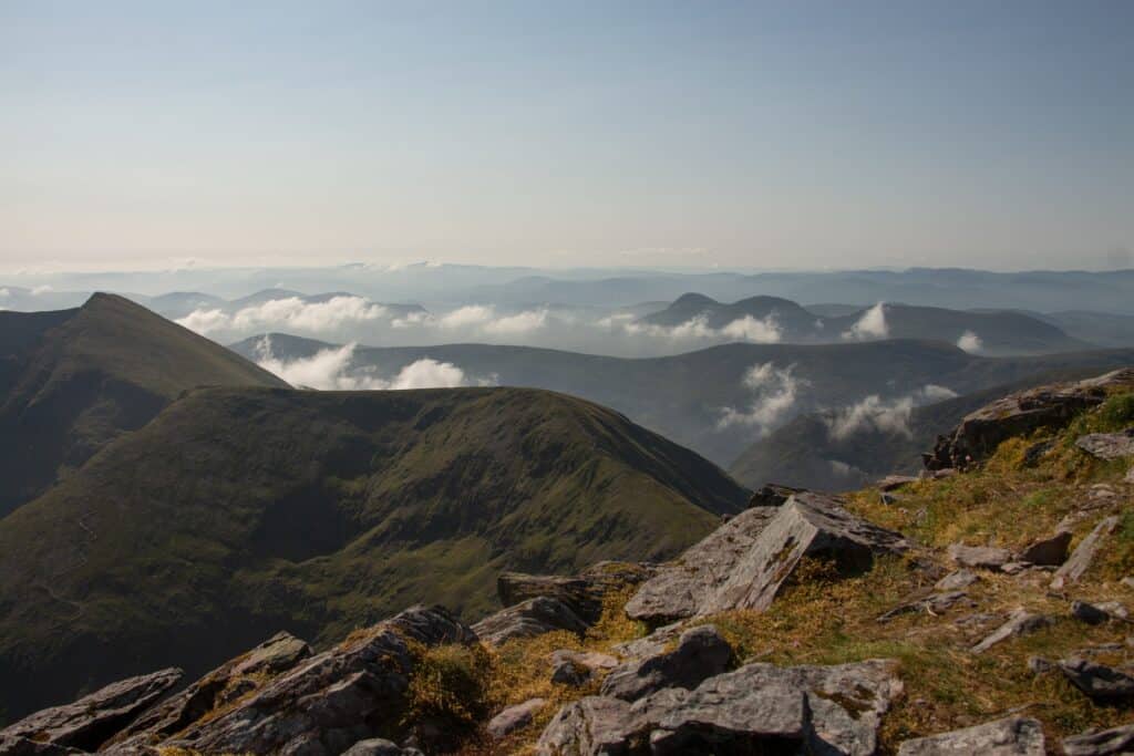View from the summit of Ireland's highest peak Carrauntoohil - Photo by Elle Leontiev on Unsplash