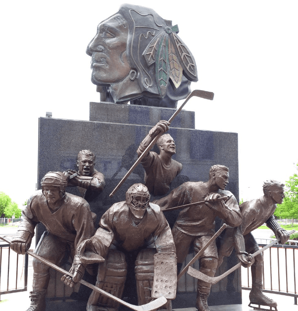 Chicago Blackhawks Hockey - BH statue