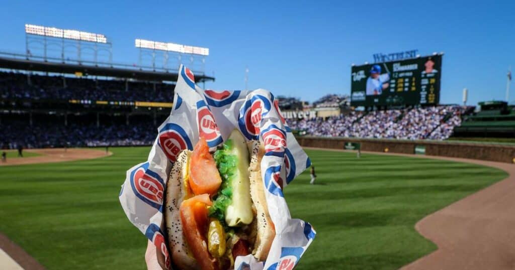 Chicago Cubs baseball - Cubs hotdog
