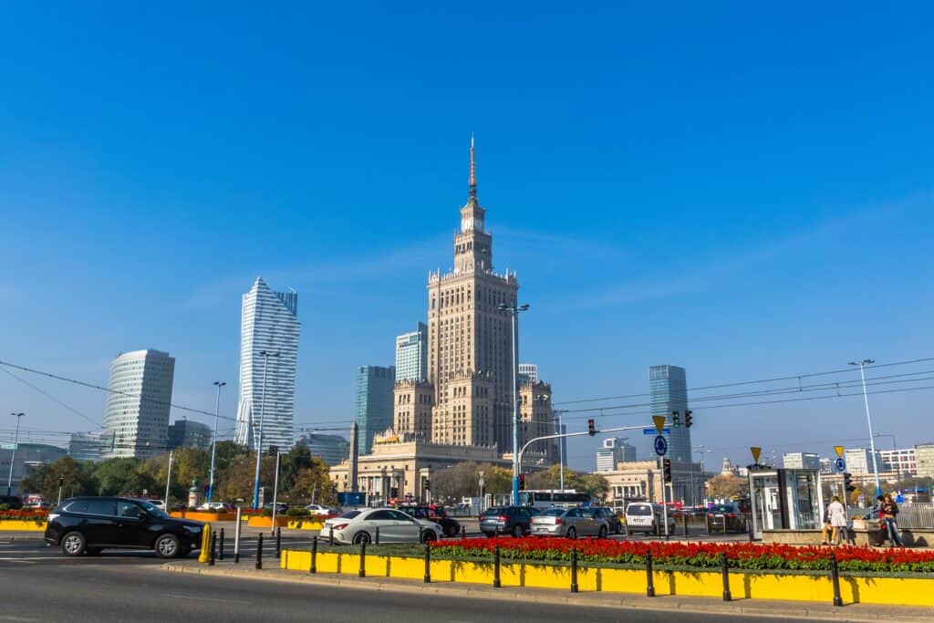 The Palace of Culture and Science min On the top of the list of these gems is the Polish capital Warsaw. The European metropolis of Warsaw is famous for its intense past and unparalleled friendliness. The Polish city keeps on evolving at full speed while preserving its personality that makes it a resolutely sparkling city.