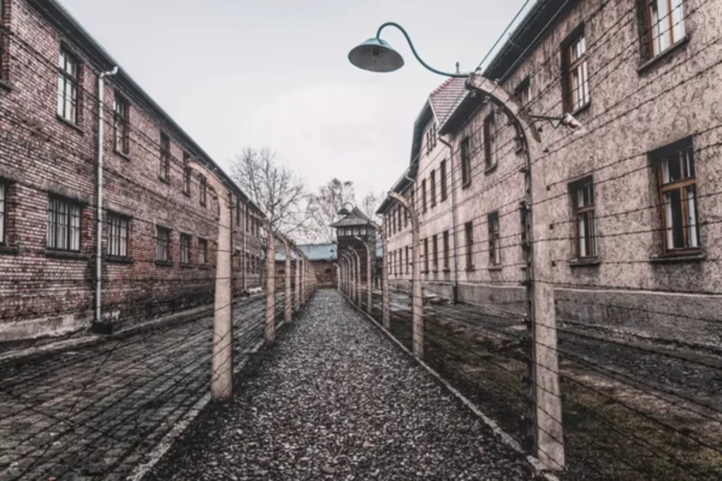 depositphotos 323166876 stock photo territory nazi concentration labor camp This motto, written in German, is found on the gate to the world's most notorious site, the Auschwitz Concentration Camp in German-occupied Poland. Meaning 