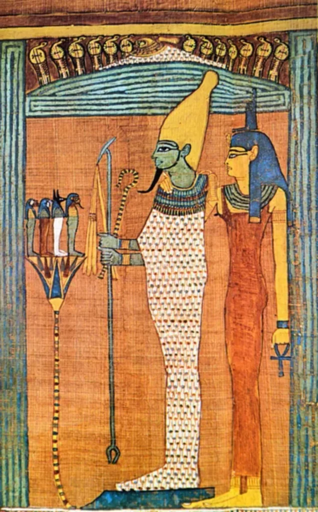 depositphotos 619179642 stock photo ancient egyptian papyrus painting god 1 Goddess Isis