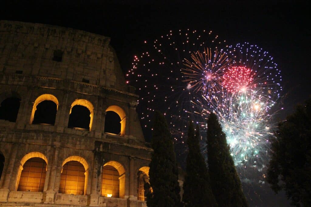 rome min Whether you like an elegant New Year’s dinner or an exuberant New Year’s Eve party, the fireworks remain one of the best activities to celebrate the turn of the year properly! In all cities around the globe, the new year is ushered in with lively celebrations, masked balls, and, of course, fireworks.