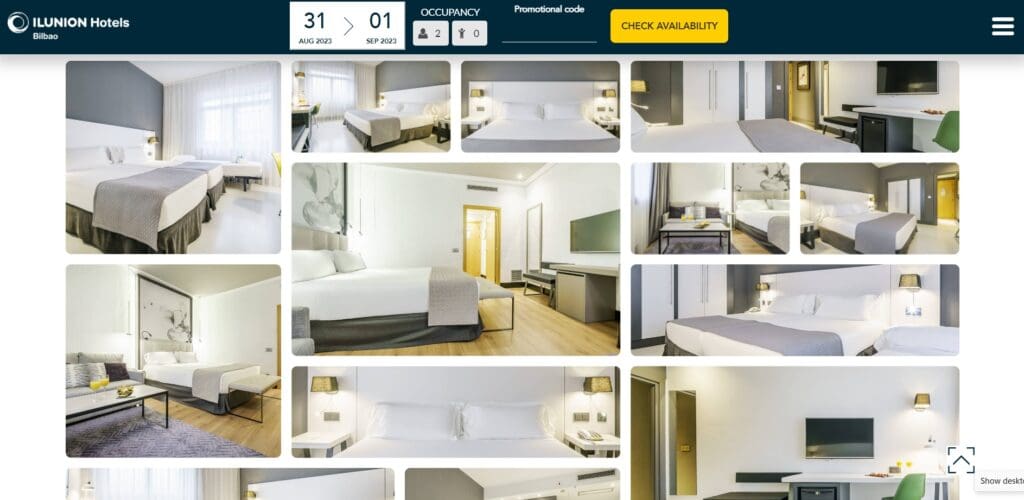 Hotel Ilunion Bilbao - website